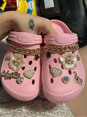 Baby phat baby pink clogs